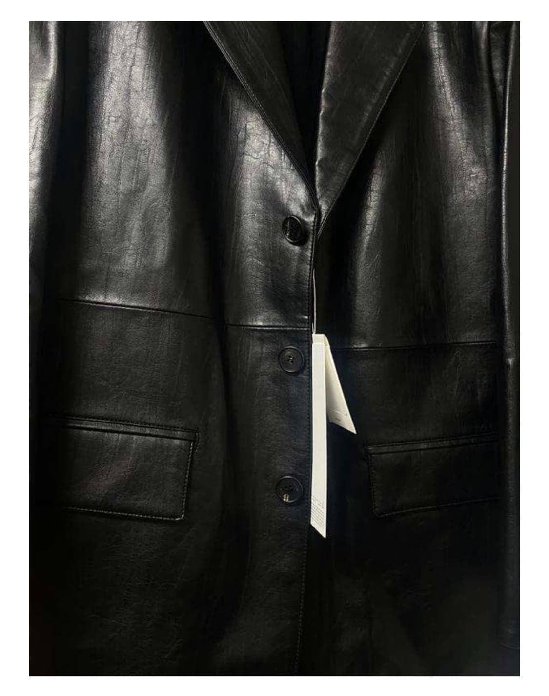 Gbh faux leather tailored jacket 레더자켓 상품이미지2