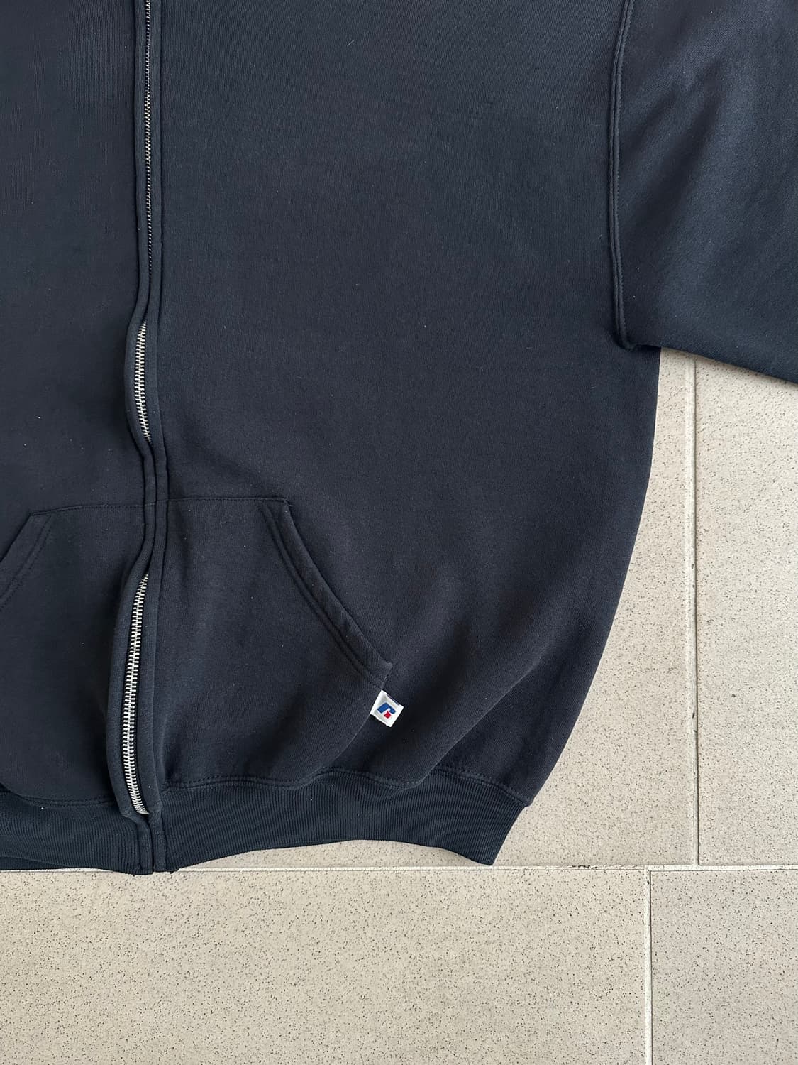 00s 빈티지 러셀 후드집업 블랙 XL 상품이미지3