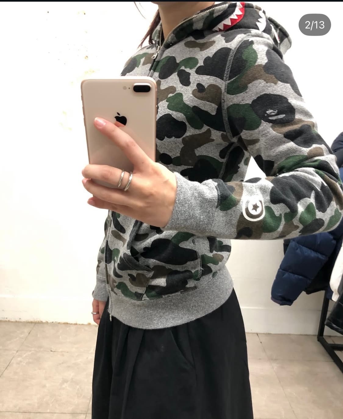 딱붙핏!!—베이프 PONR 샤크 후드 상품이미지2