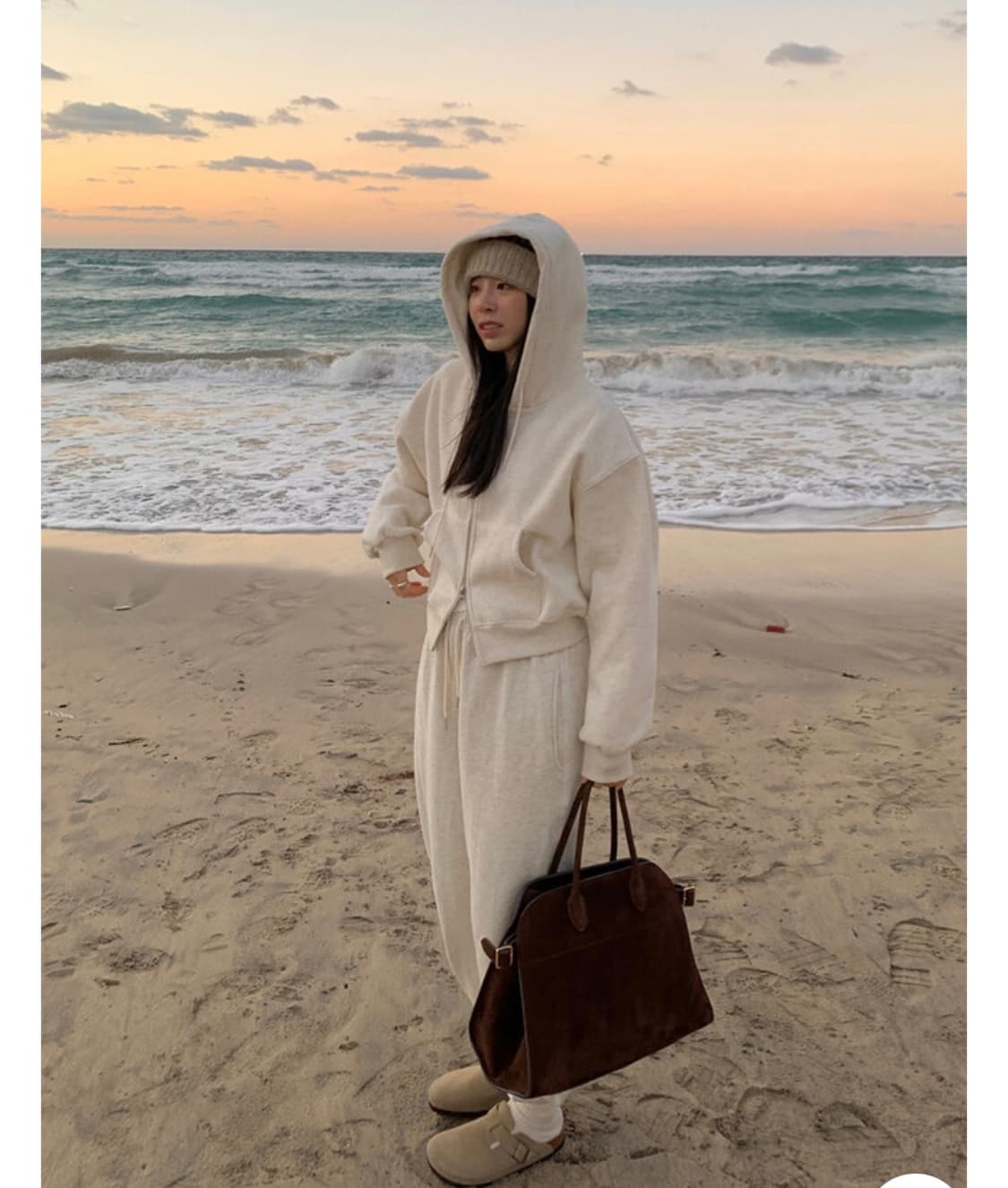 트렌디어패럴 스턴 힙 조거팬츠 오트밀 롱 상품이미지2