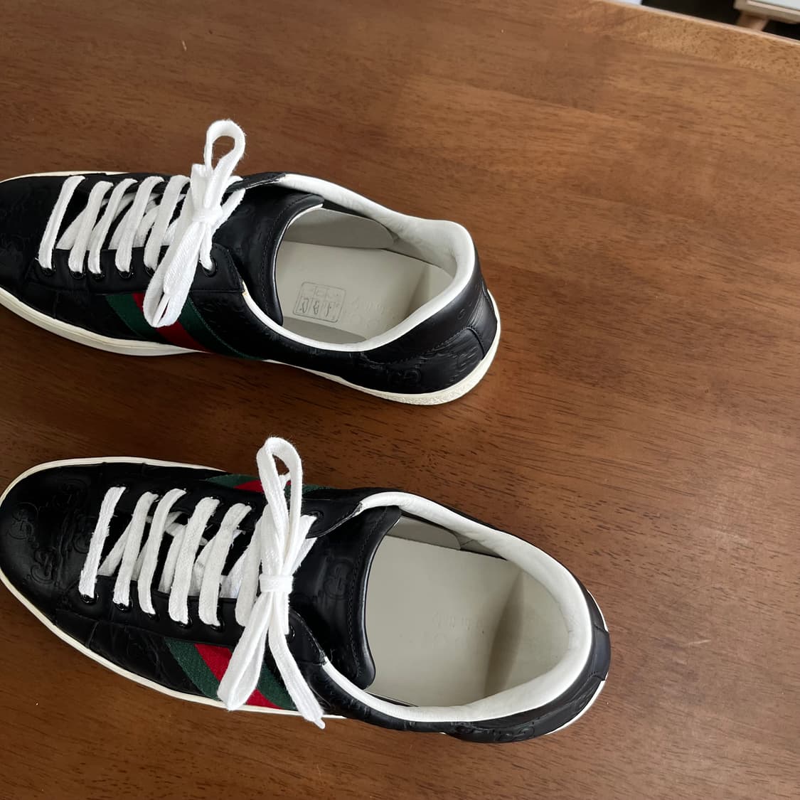 구찌 에이스 레더 스니커즈 Uk8 상품이미지3