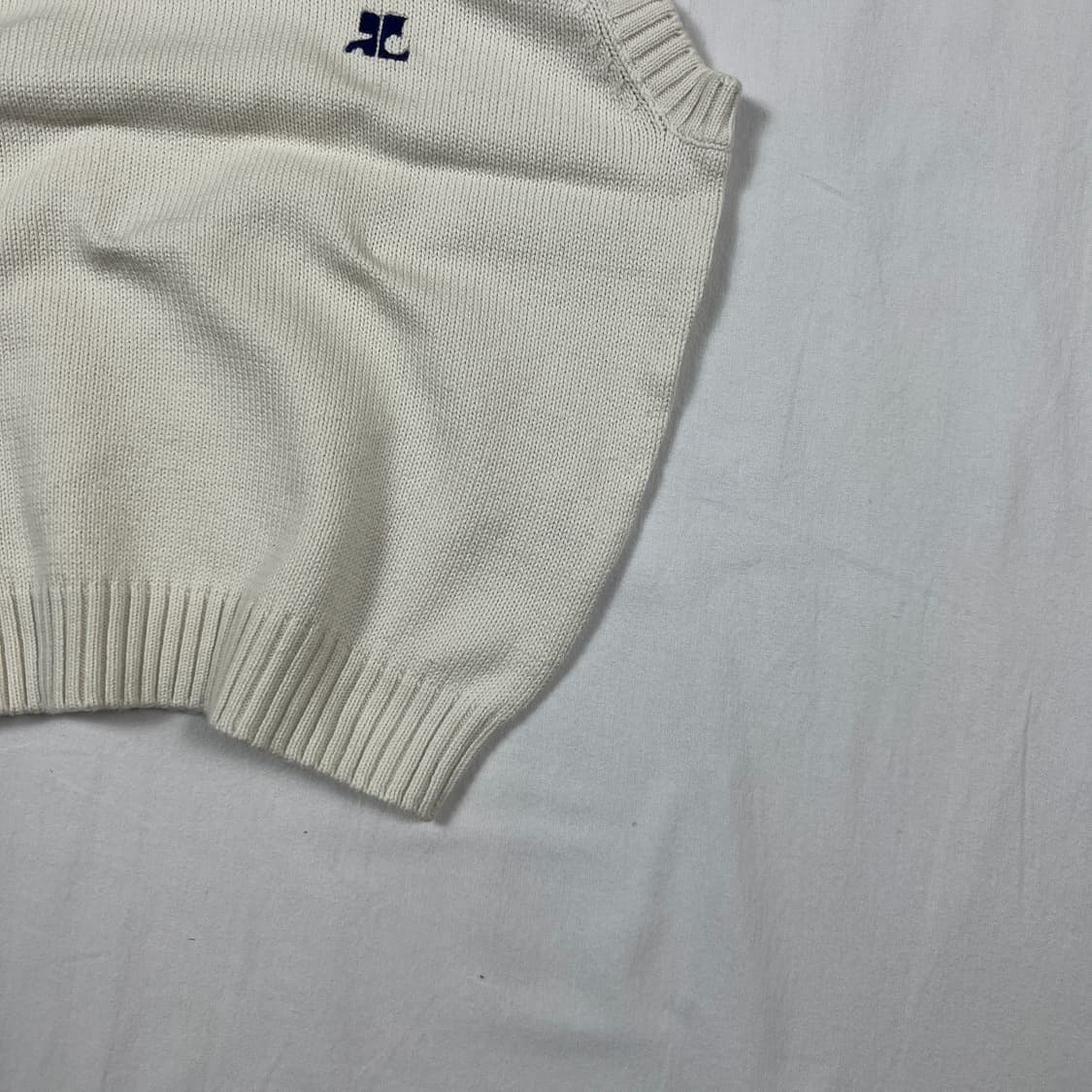 80’s 꾸레쥬 꾸레주 courreges 로고 니트 베스트 조끼 상품이미지3
