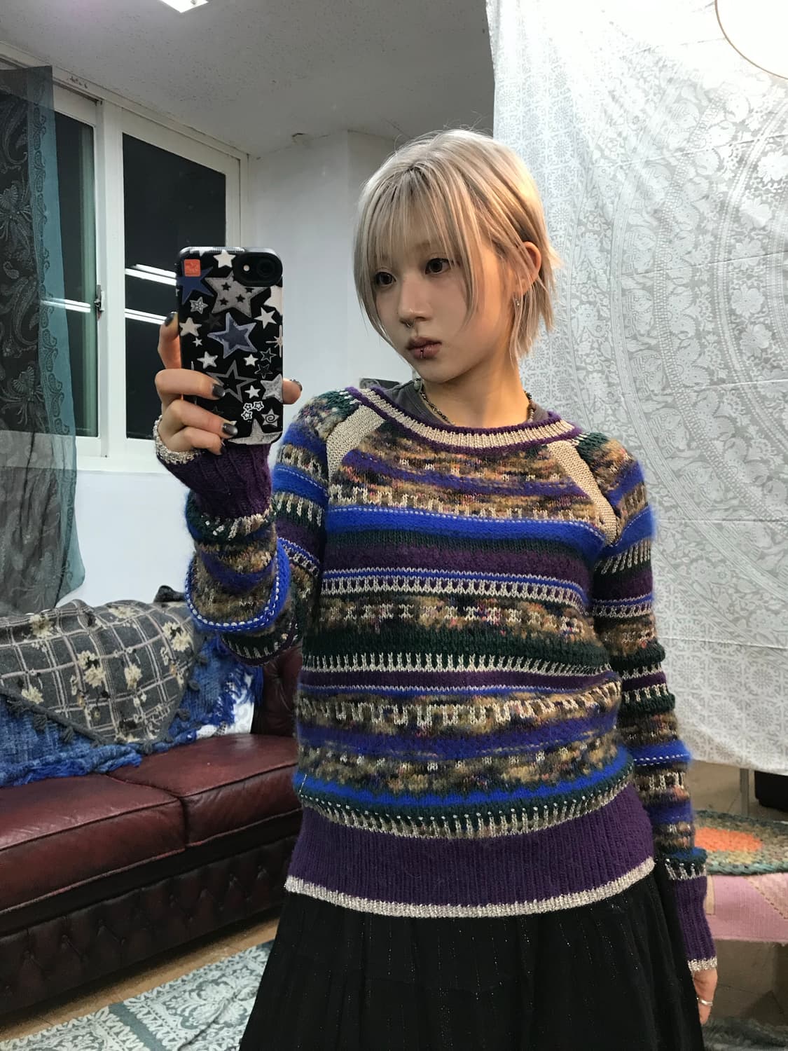 쥬시꾸뛰르 한섬 여성 멀티컬러 울 니트  상품이미지1