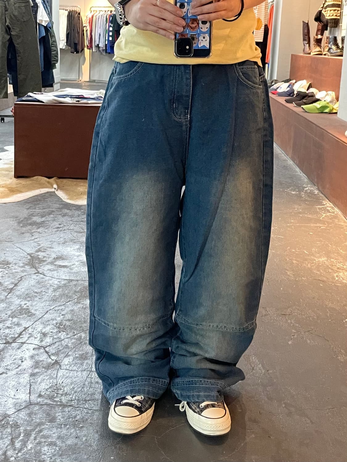 빈티지 올드스쿨 카펜터 힙합 데님 팬츠 H51 상품이미지2