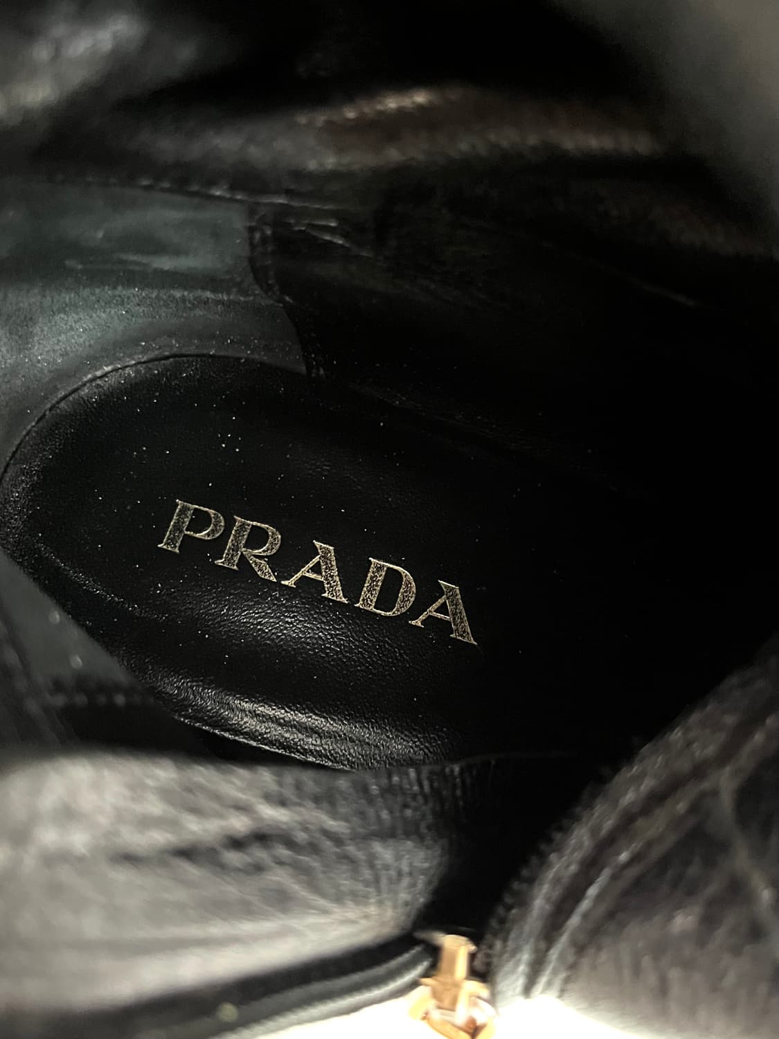 프라다 레더 니하이 라이더 부츠 상품이미지5