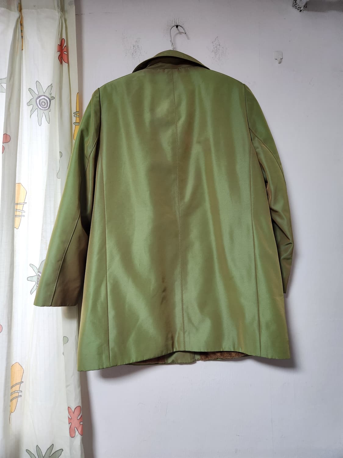 시니어용 올리브 그린 간절기 코트 66~77 상품이미지3