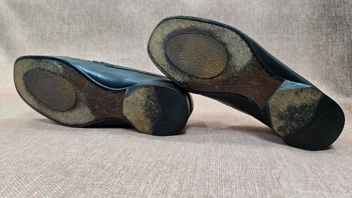 페라가모 정품 255-260mm- 간치니 블랙레더 로퍼 상품이미지6