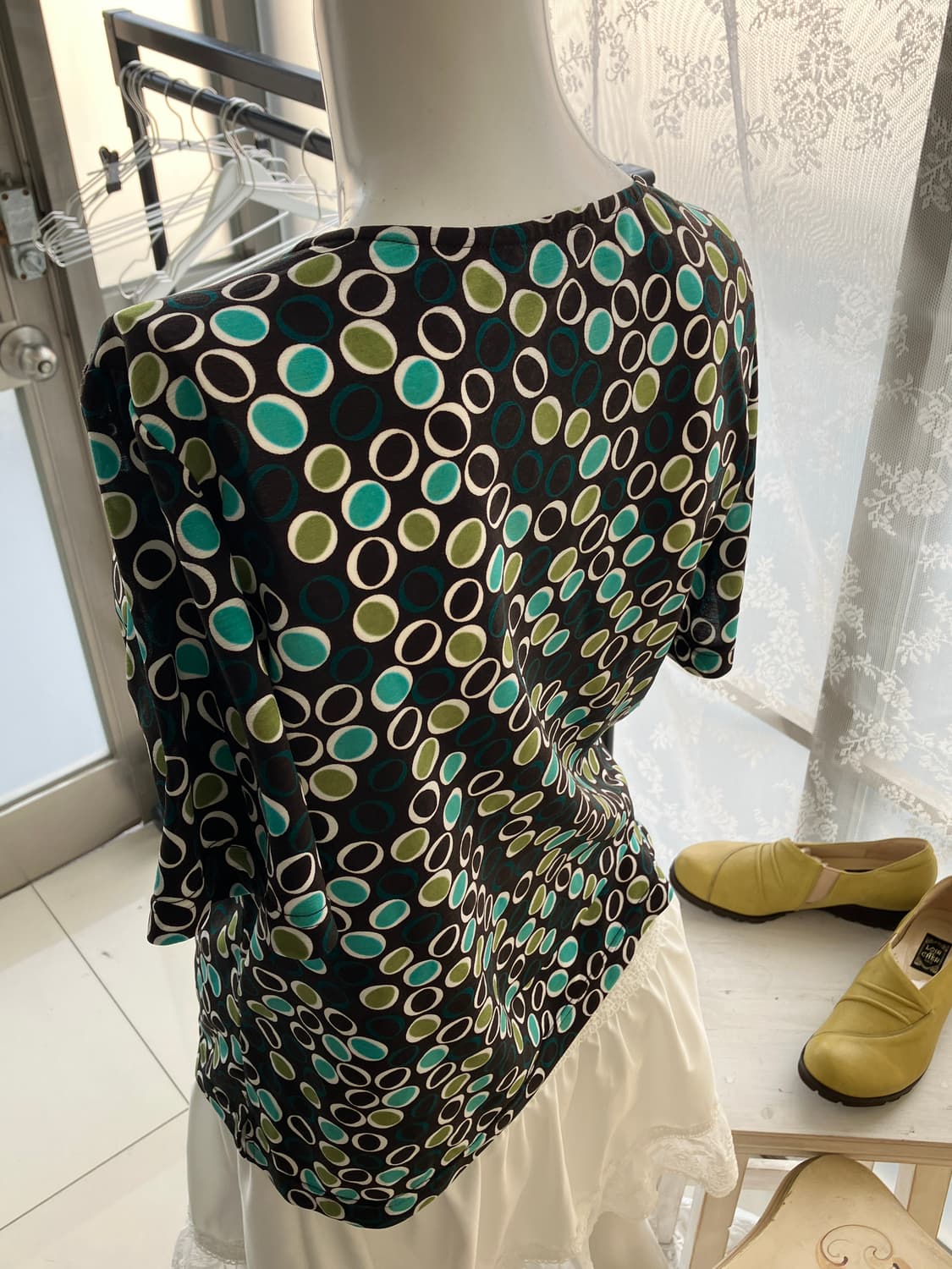 black mint dot blouse 상품이미지3