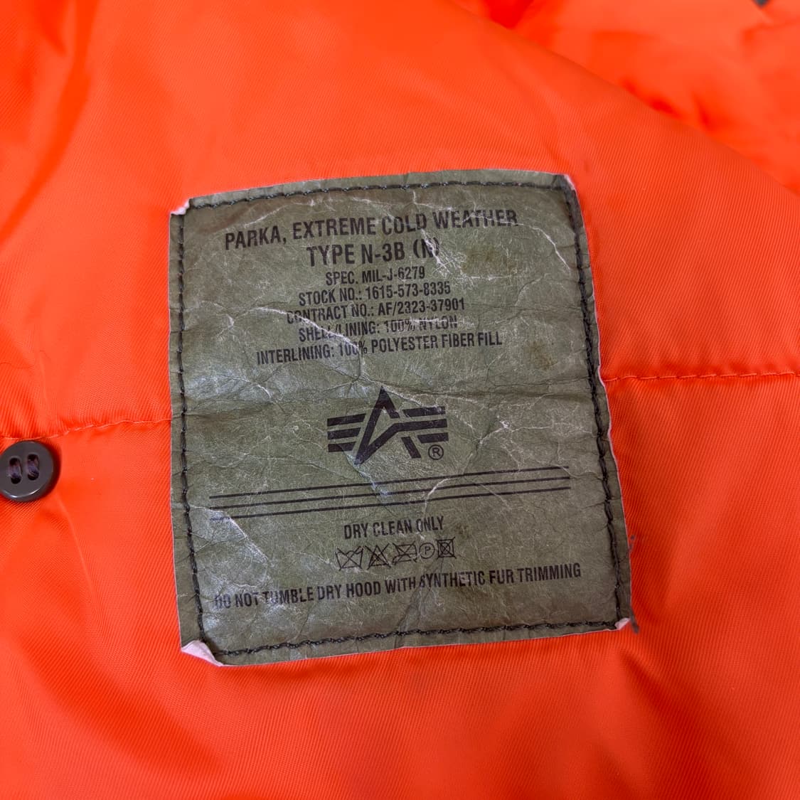 알파 인더스트리 N-3B 파카 올리브  상품이미지7