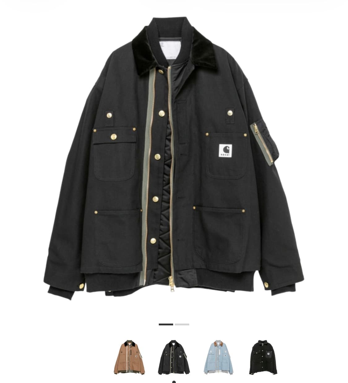 사카이 칼하트 블랙 ma-1 점퍼/자켓 상품이미지1