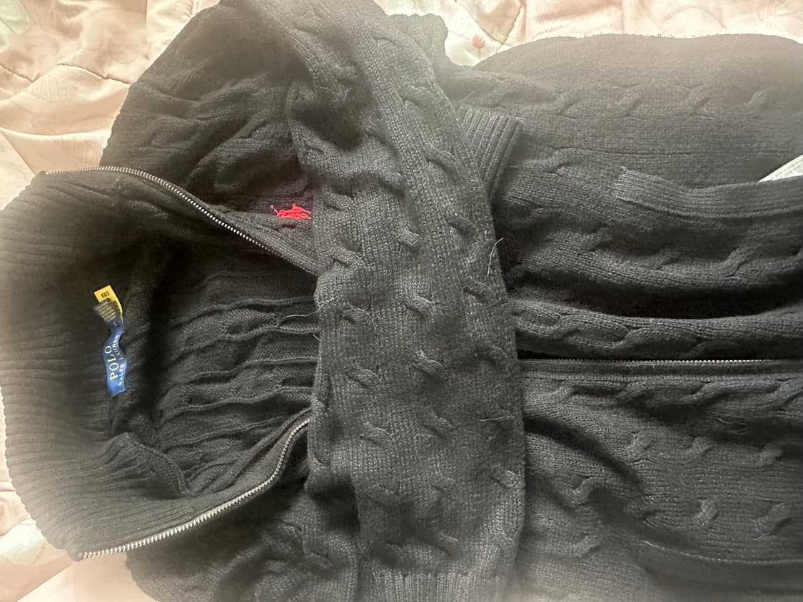 폴로 랄프로렌 니트집업 1회착 상품이미지3