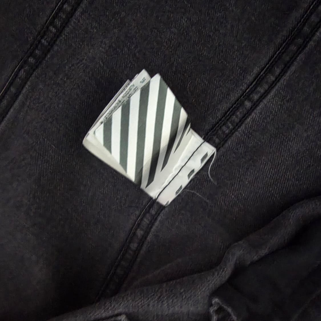 오프화이트 17SS 에로우 흑청 데님자켓 상품이미지4