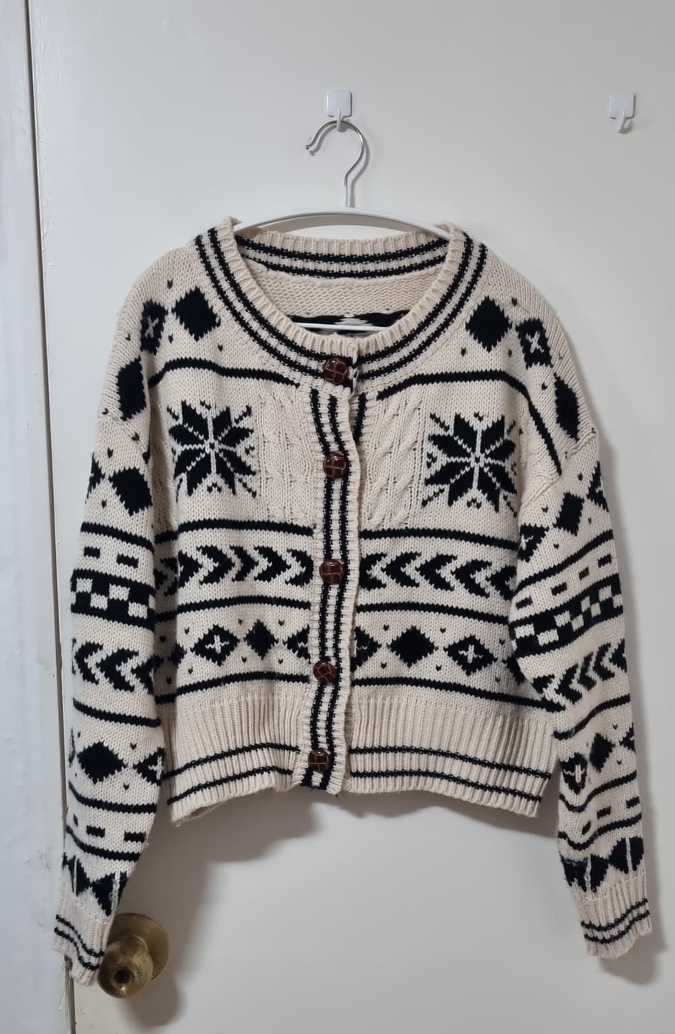 노르딕 패턴 니트 가디건 새옷 상품이미지1