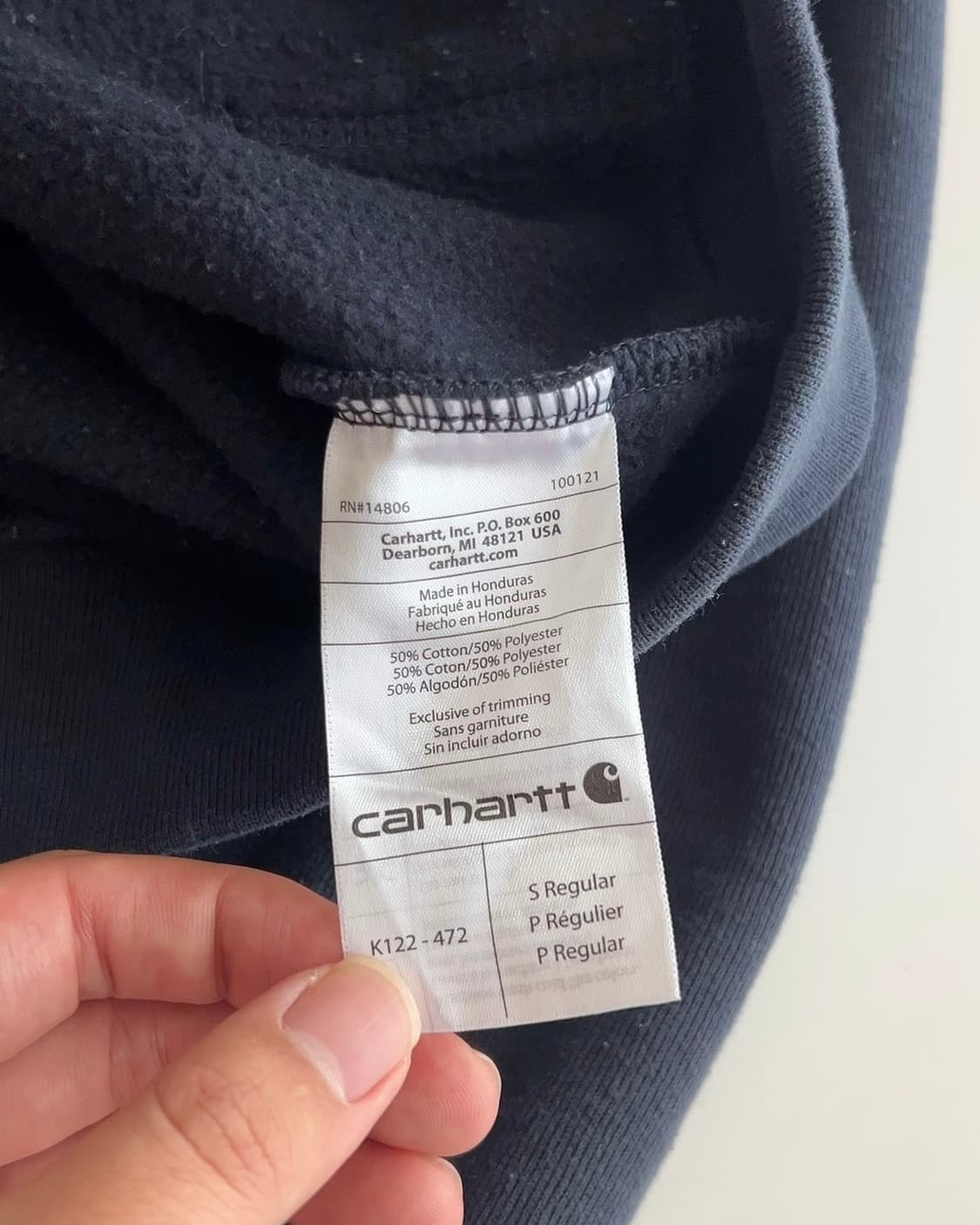 칼하트 후드 집업 S 상품이미지5