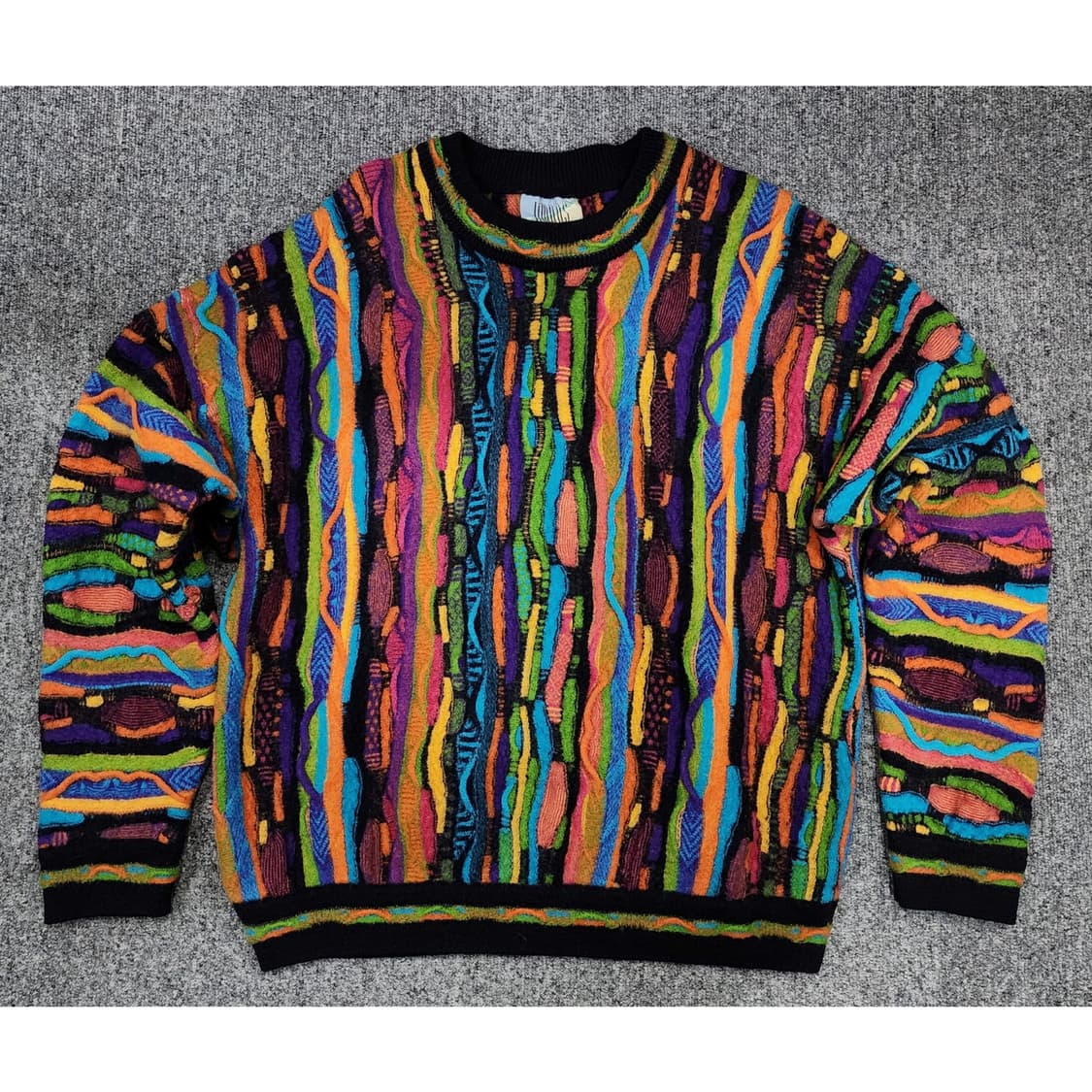 림노스 빈티지 멀티 컬러 케이블 울 니트 M 상품이미지1