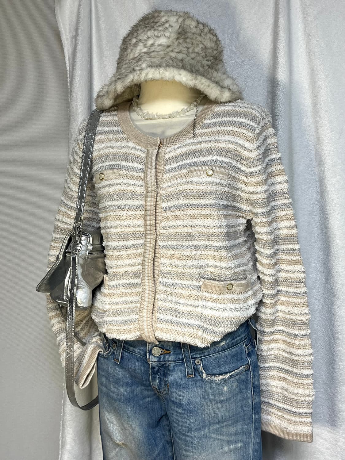 tweed‘st mix cardigan 상품이미지1