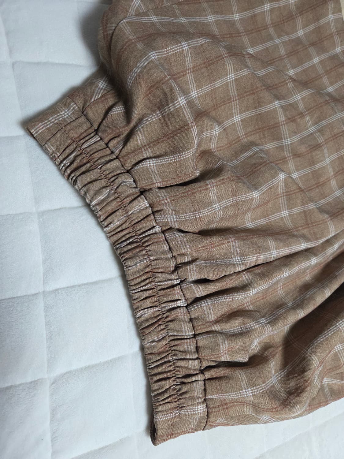 숲속모리 러블리 레이어드 치마 미디스커트 숏스커트 밴딩 아일릿 디테일 상품이미지6