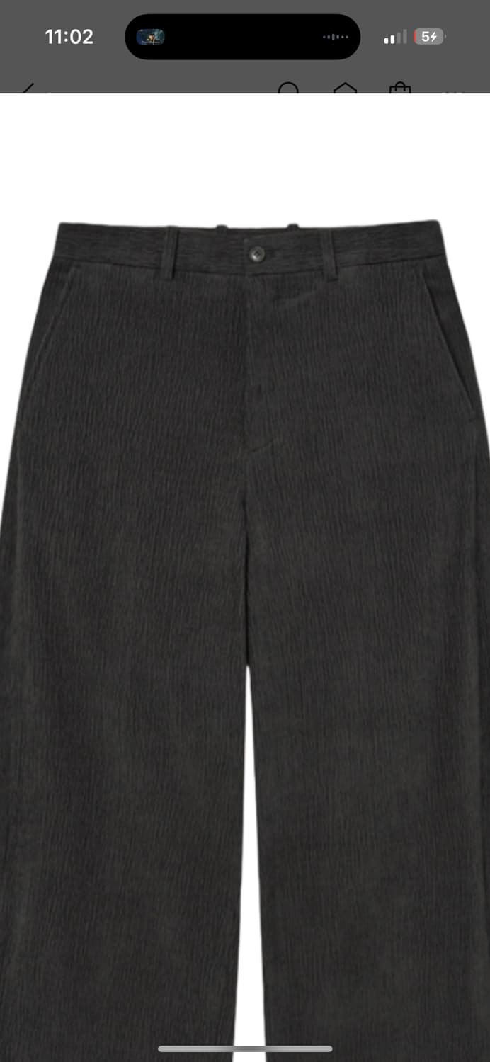 [택보유] 해칭룸 와이드 커브 트라우저 BumpuroyCharcoal 2 상품이미지3