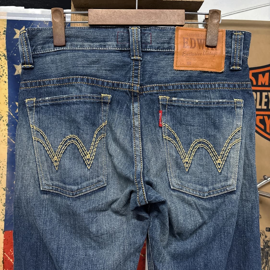 00s 에드윈 익스클루시브 423XV 캣브러쉬 워싱 데님팬츠 N1196 상품이미지5