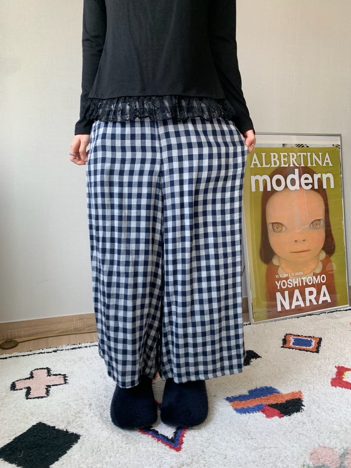 ethnic check gauze pants  상품이미지4