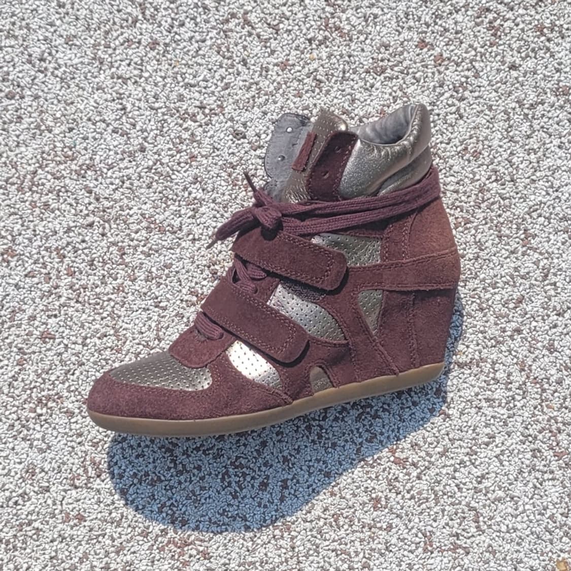 아쉬 ash 하이탑 웨지힐 버건디 39 250 255 상품이미지1