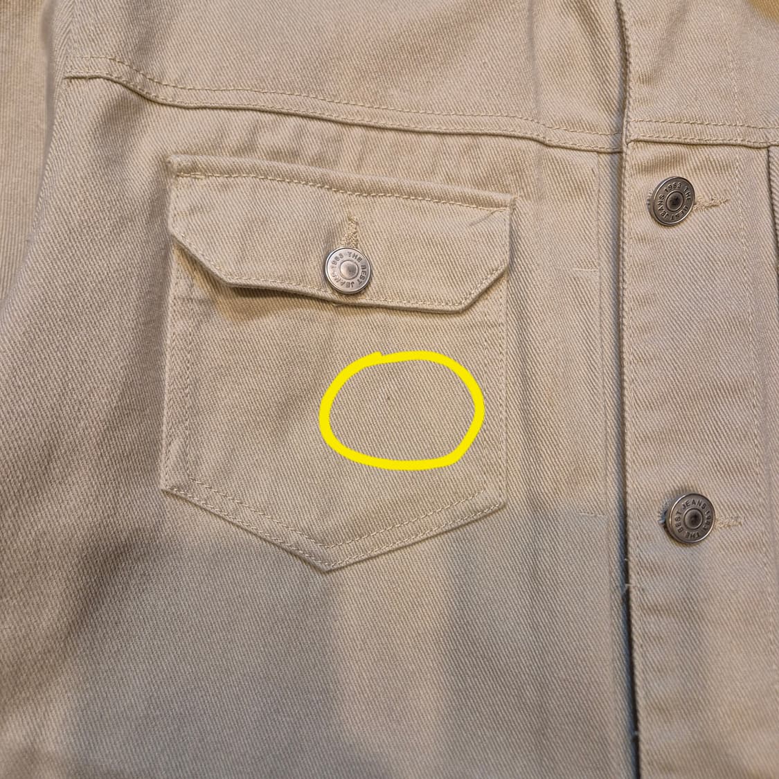 XL(착샷잇음) 베이지 면 트러커자켓  상품이미지8