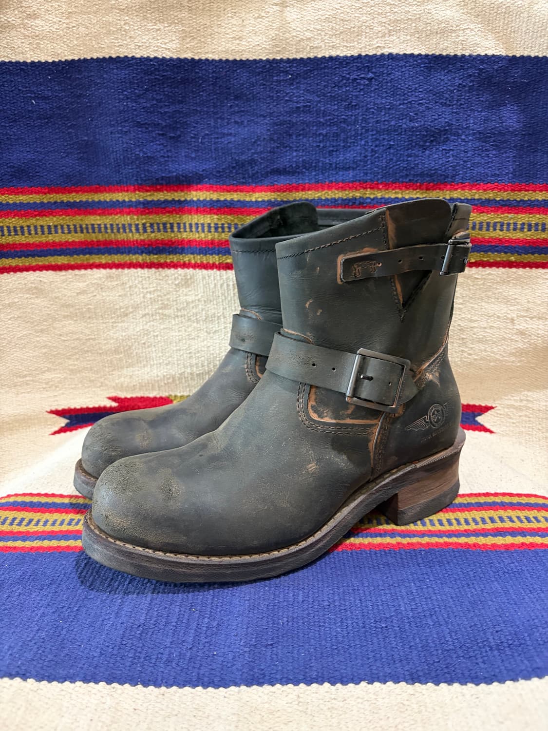 알파인더스트리 빈티지 가공 엔지니어부츠 상품이미지1