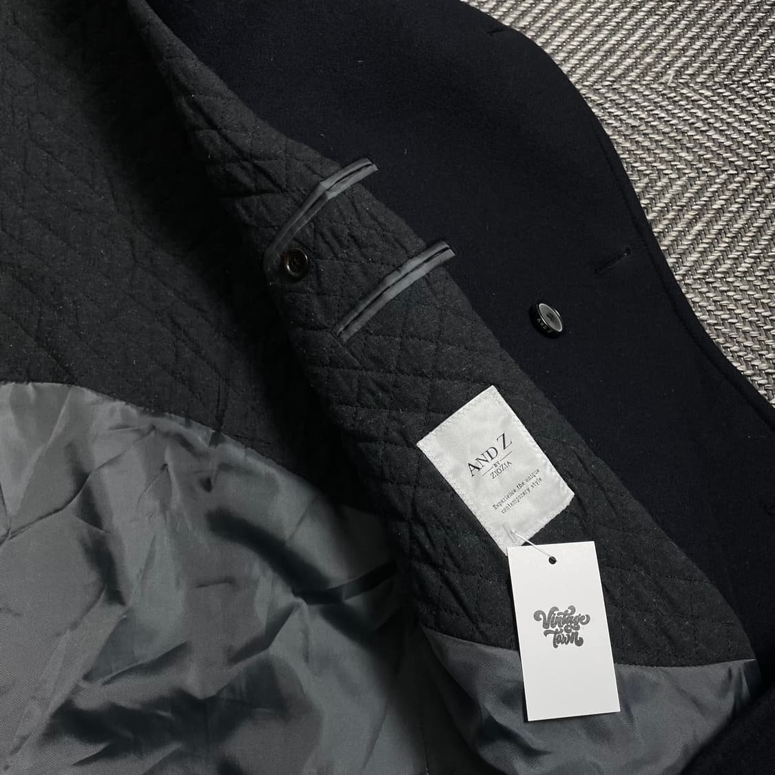 Andz 지오지아 모직 피코트 블랙y 4031 상품이미지7