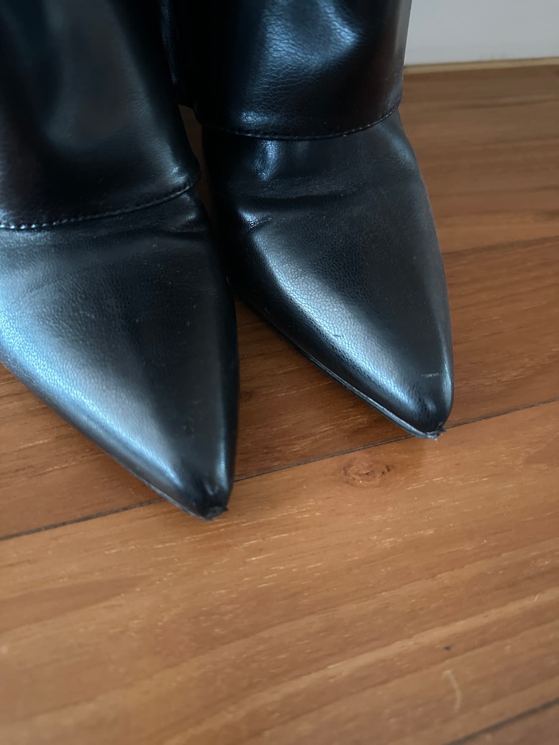 leather fold over long boots UK4 상품이미지4