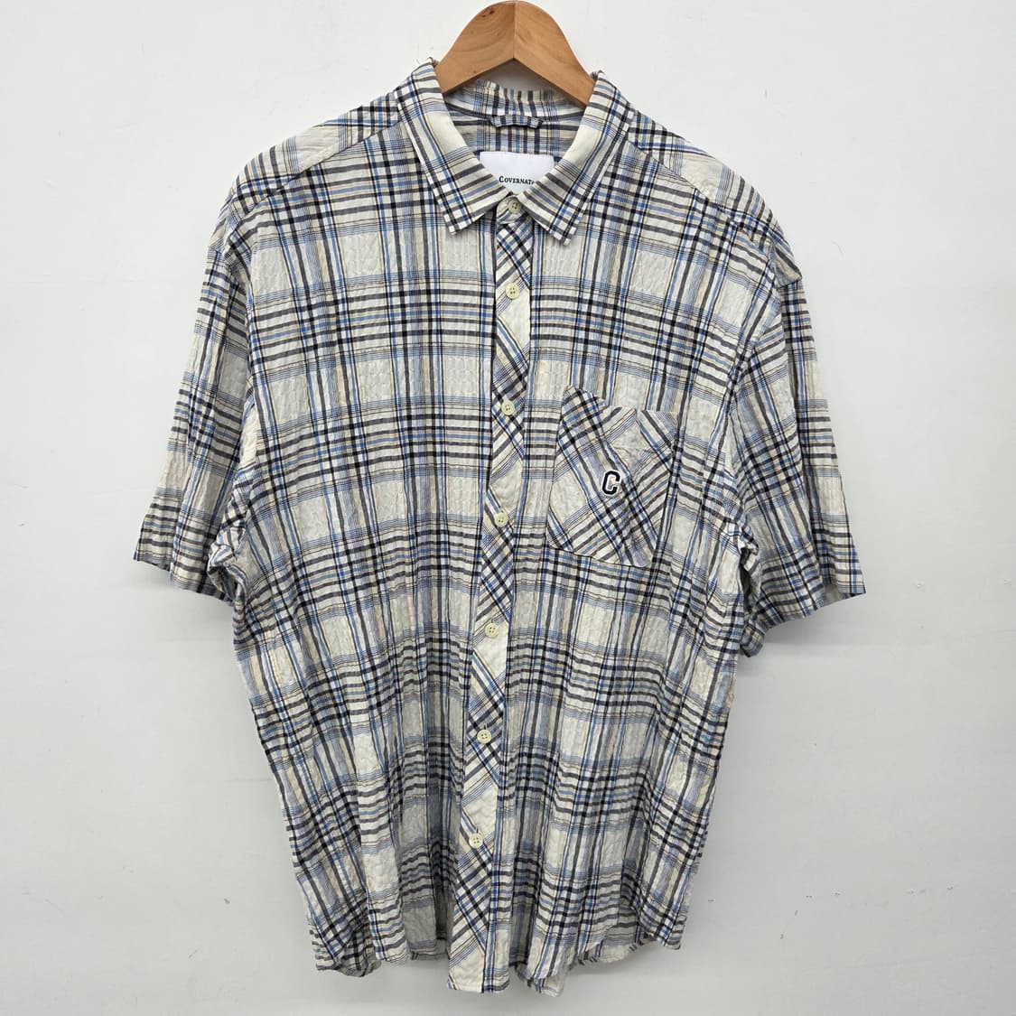 커버낫 체크 반팔 셔츠 남XL 상품이미지2