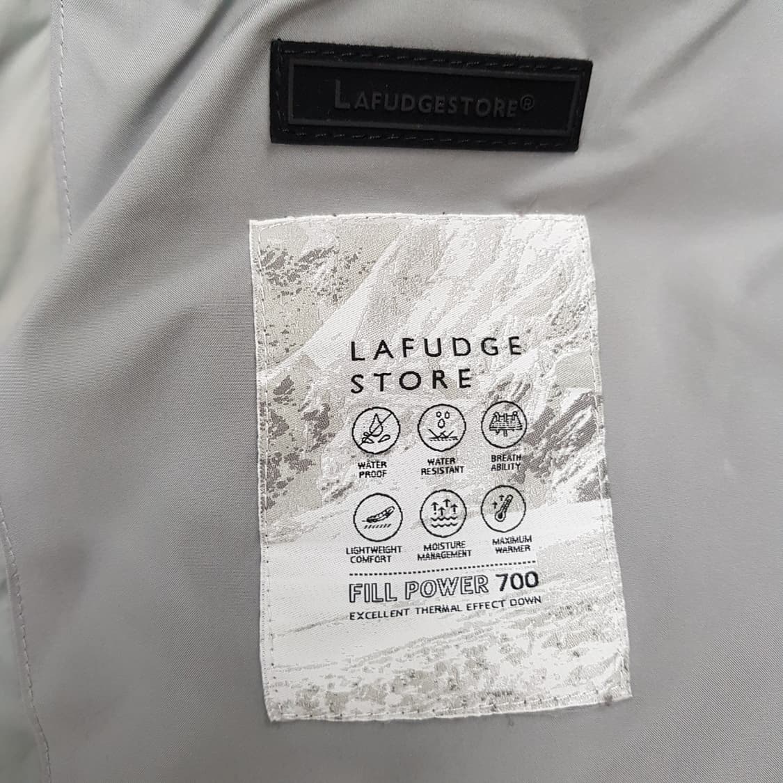 LAFUDGESTORE 라이트 그레이 숏패딩 M 사이즈 상품이미지5