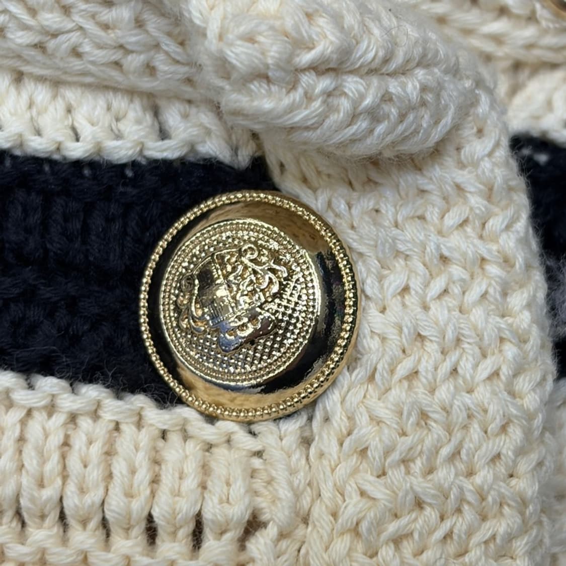 MASSIMO DUTTI 스트라이프 크롭 가디건 S 상품이미지3