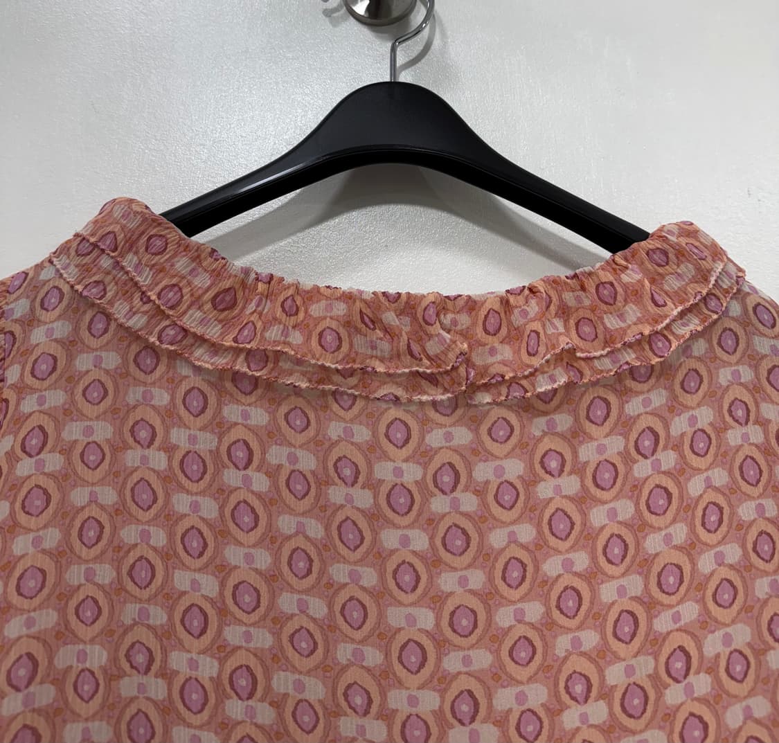 마인 실크 100%  패턴 블라우스 55 상품이미지6