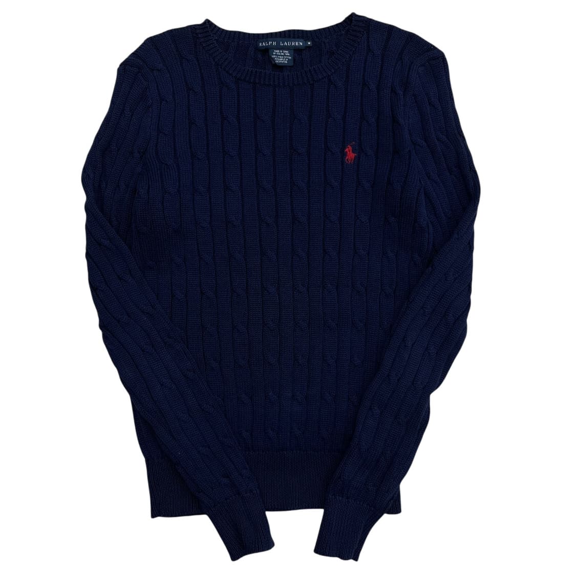 폴로 랄프로렌 레드포니 네이비 꽈배기 니트 M 상품이미지2
