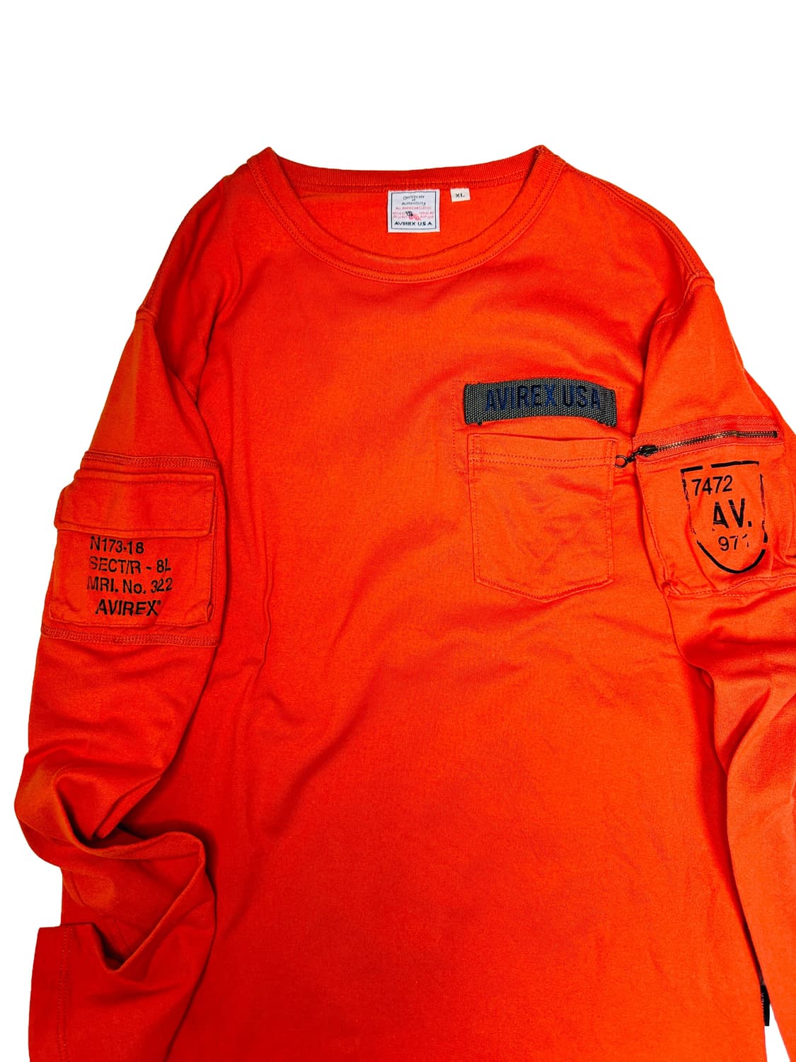 아비렉스 재팬 avirex 롱슬리브 오렌지 XL 상품이미지7