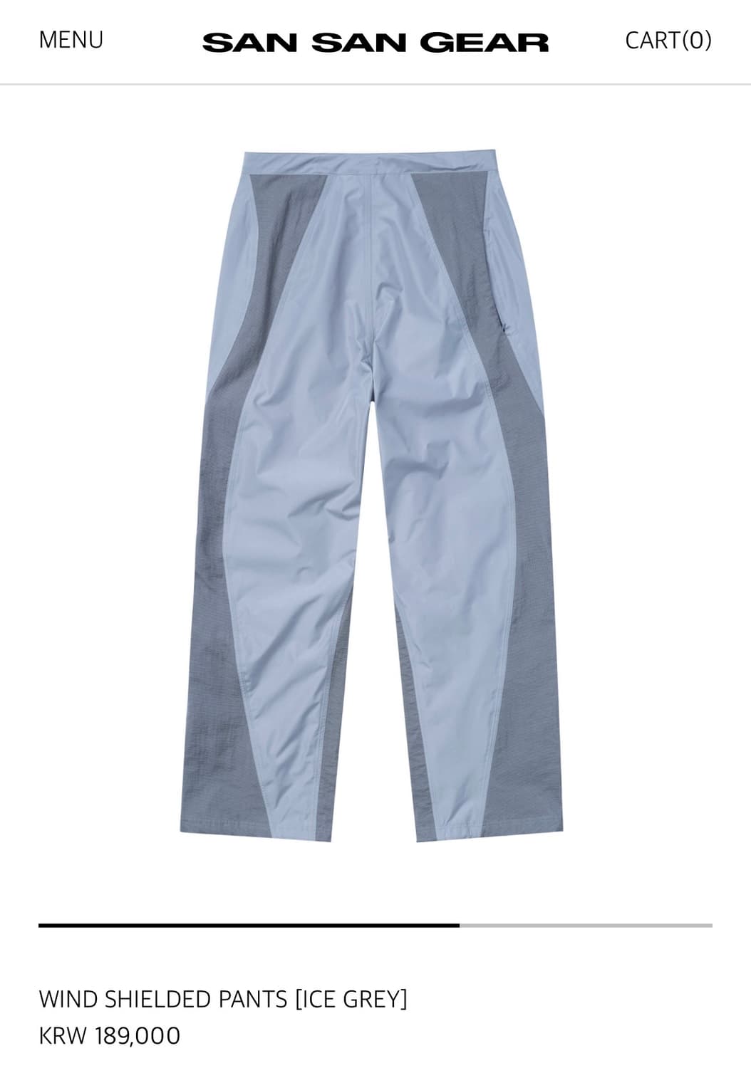 산산기어 WIND SHIELDED PANTS [ICE GREY] 상품이미지4