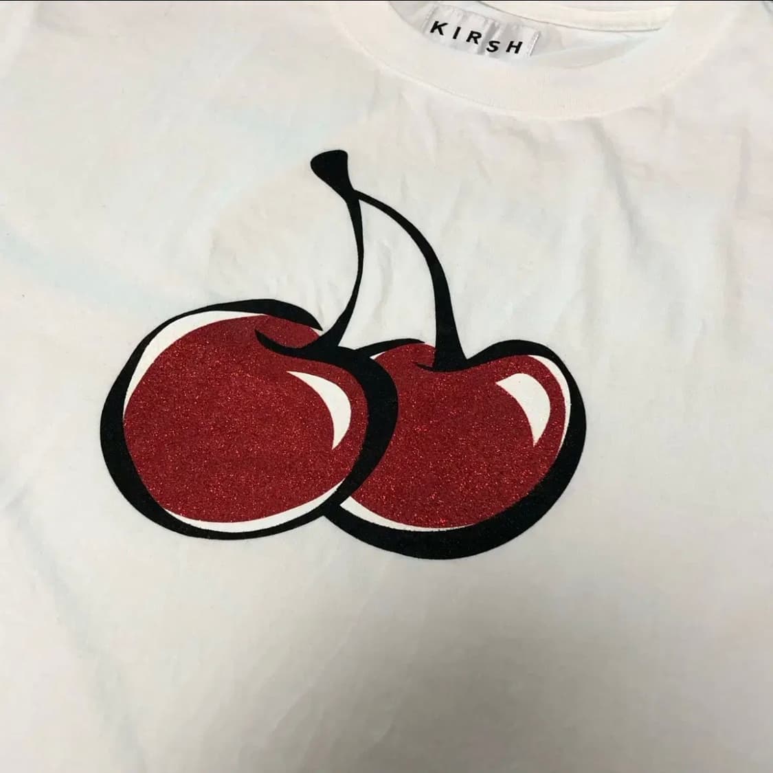 키르시 빅 체리 로고 반팔 티셔츠 아이보리 상품이미지2
