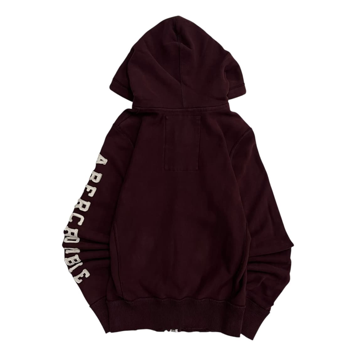 아베크롬비 사이드로고 버건디 후드집업 S 상품이미지3