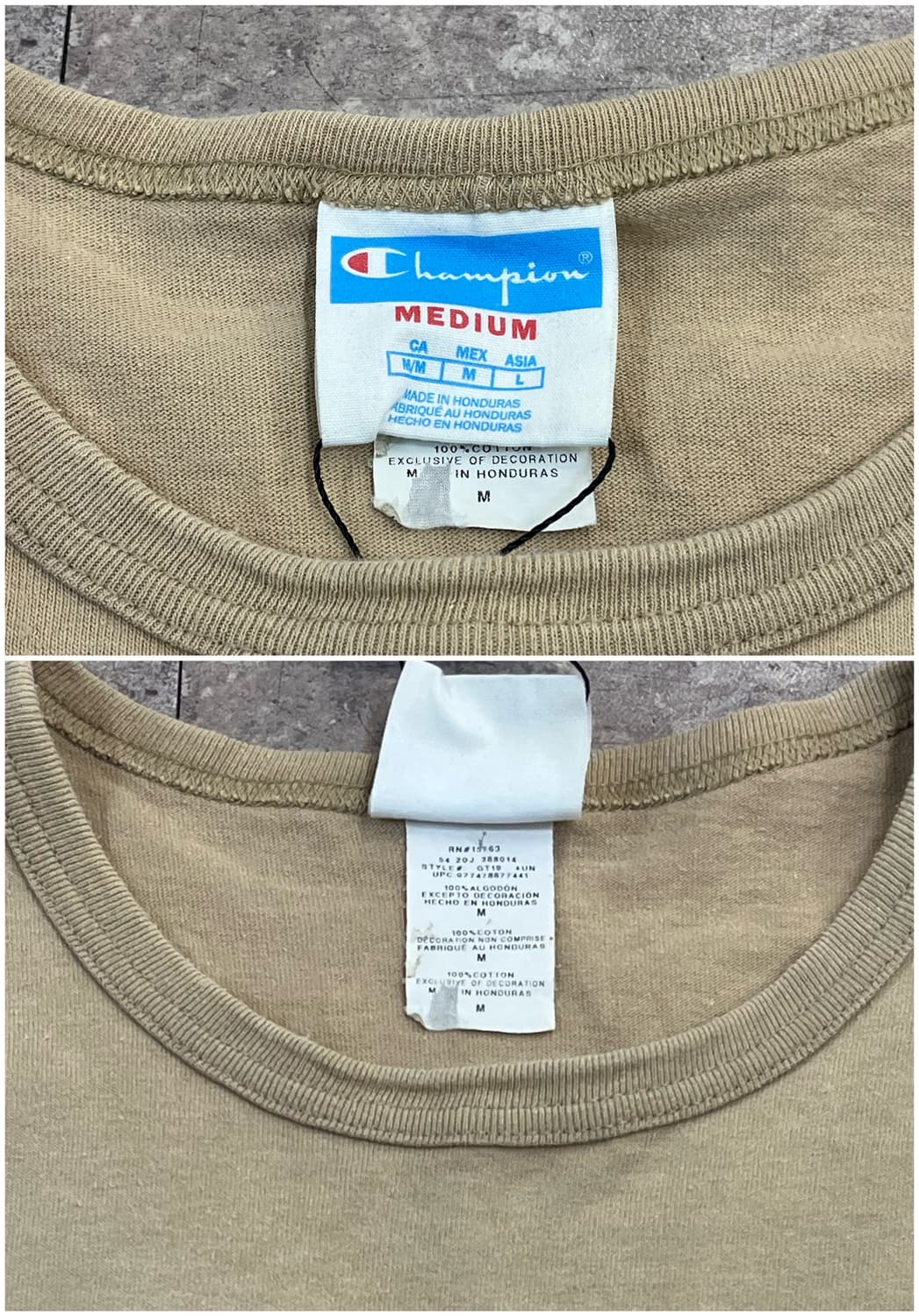 챔피온 로고 반팔티 베이지 M #csz3900 상품이미지3