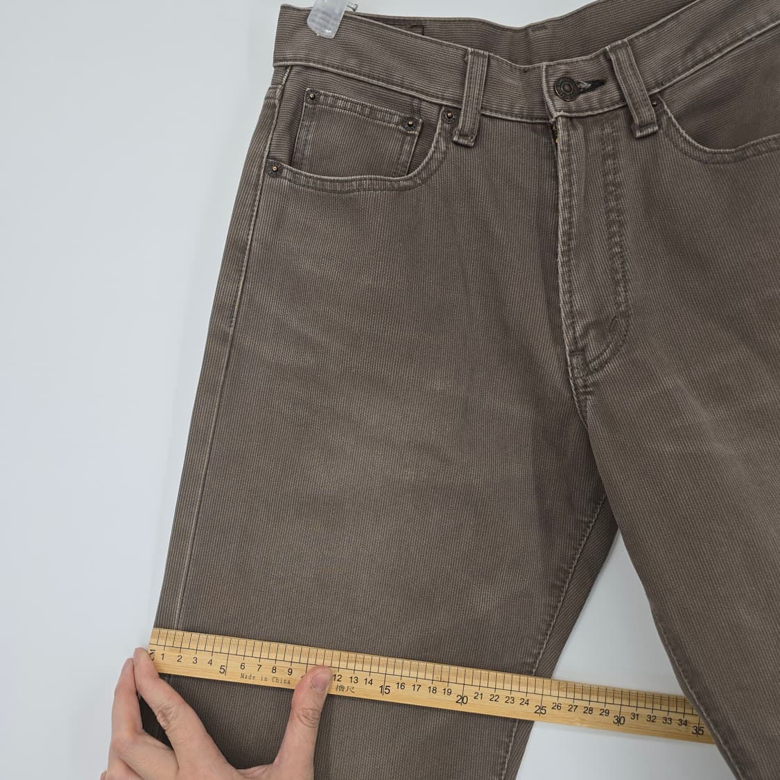 일번 빈티지 브라운 면바지 남성 바지 29 상품이미지4