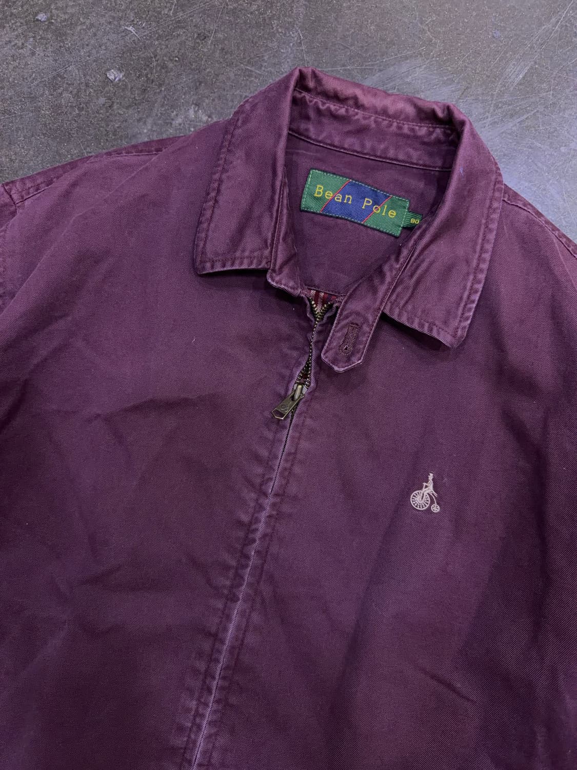 빈폴 클래식 헤링턴 자켓 버건디 스윙탑 90 상품이미지3