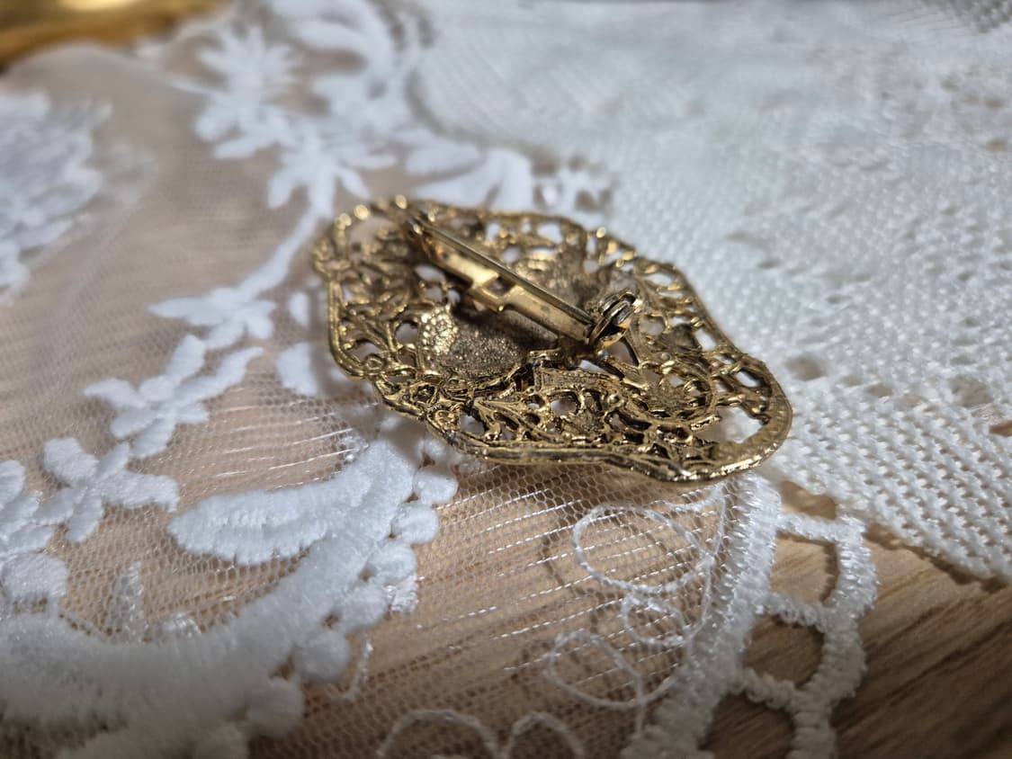 vintage) 1950s 카메오 브로치 상품이미지5