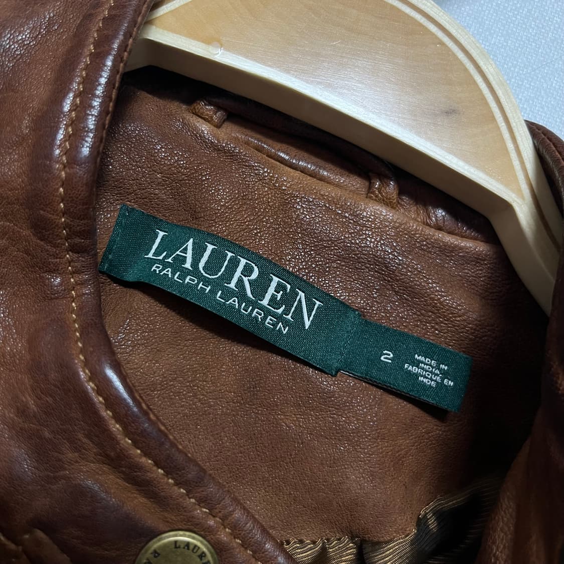 로렌 랄프로렌 브라운 가죽 자켓 2사이즈 상품이미지4