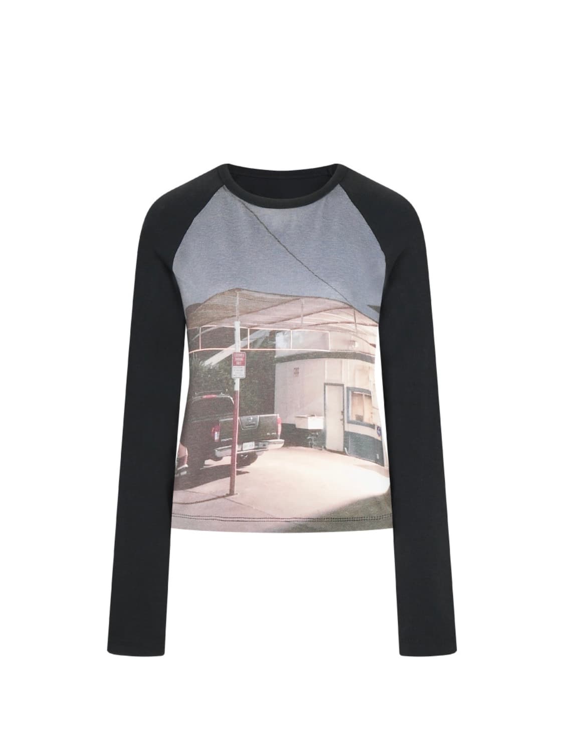 쓰리투에이티 Printed Reglan T-Shirt 상품이미지1