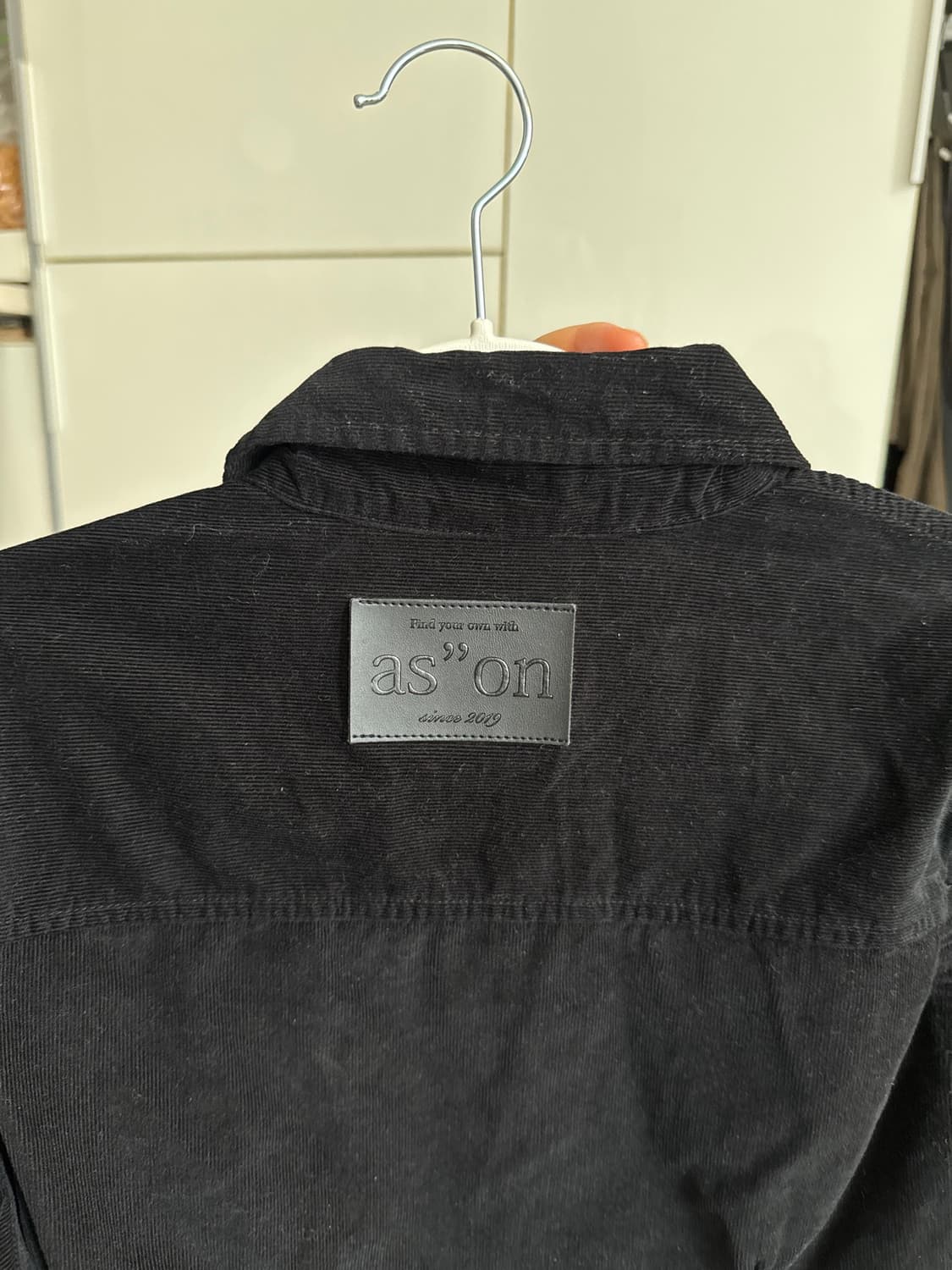 애즈온 JENNIS CORDUROY SHIRT / BLACK 상품이미지2