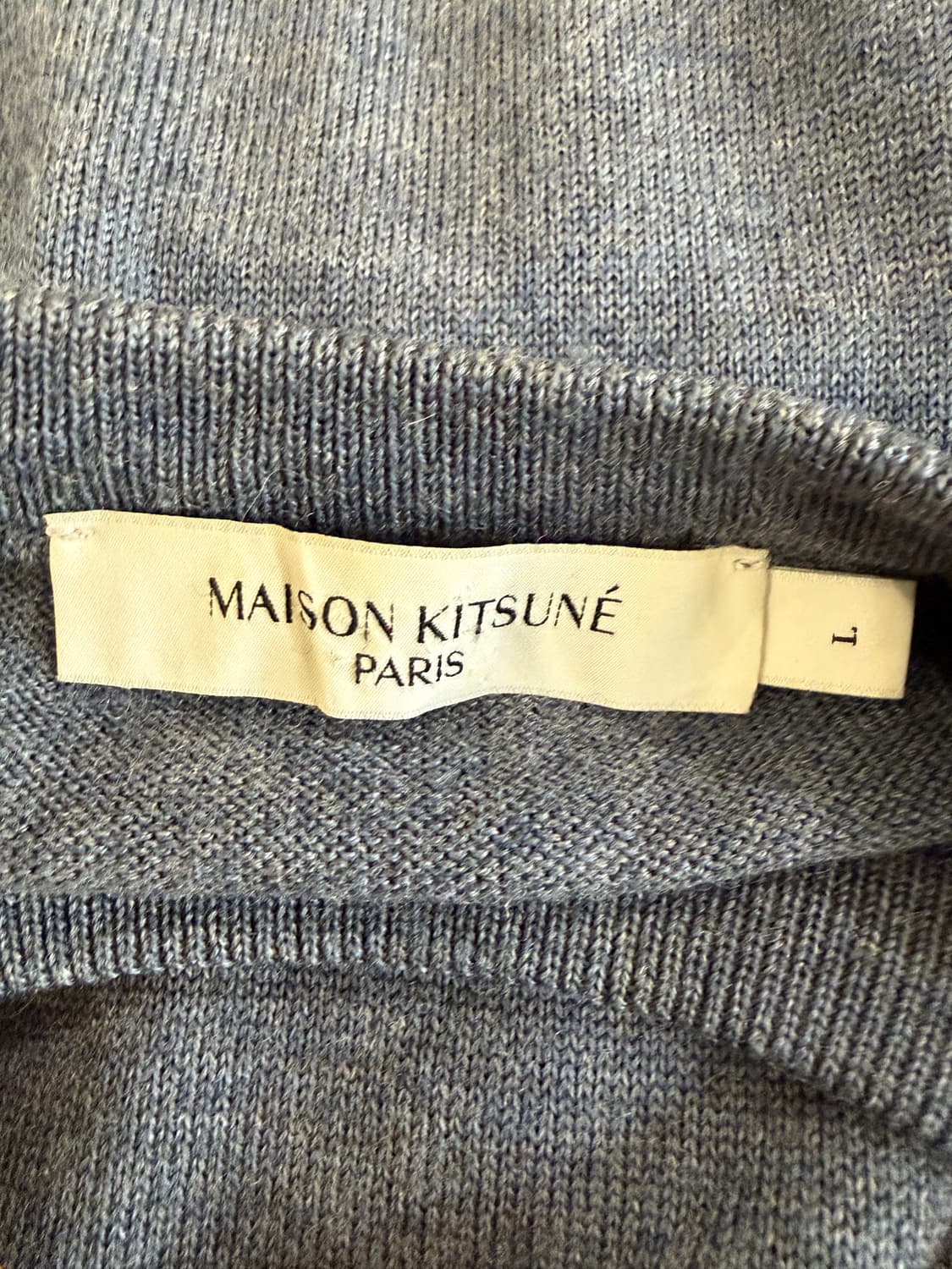 메종키츠네 폭스 헤드 패치 니트 상품이미지5