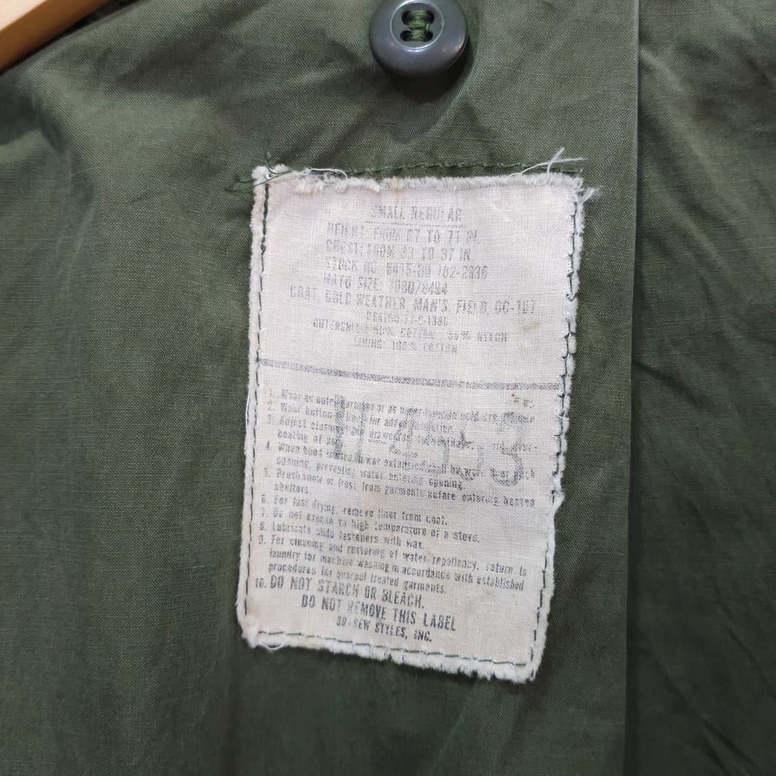 미군 오리지널 M65 필드자켓- 스몰레귤러 상품이미지10