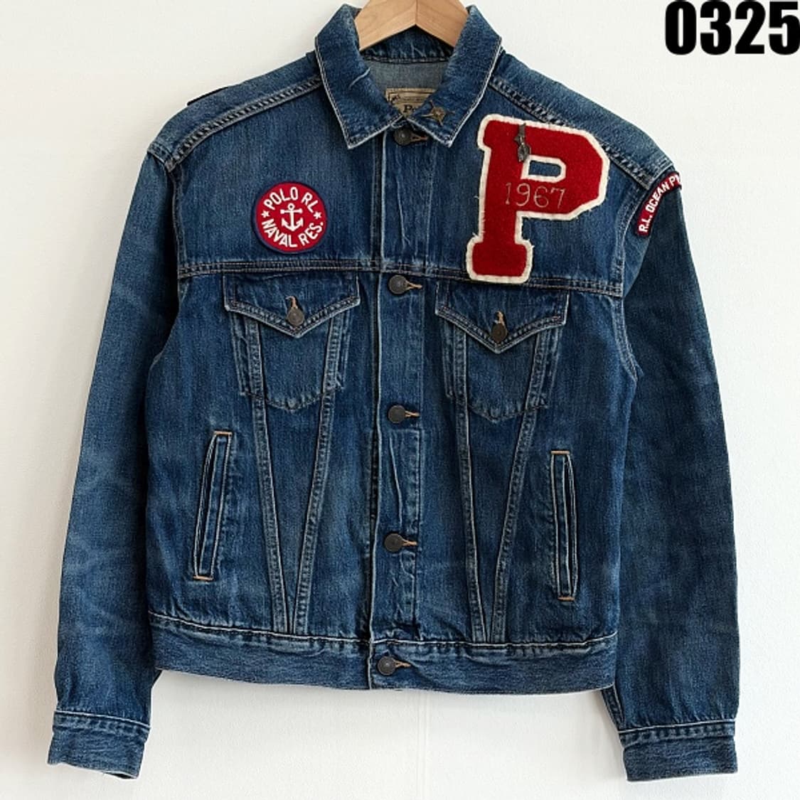 폴로 랄프로렌 패치 데님 트러커 자켓 S 0325 상품이미지3