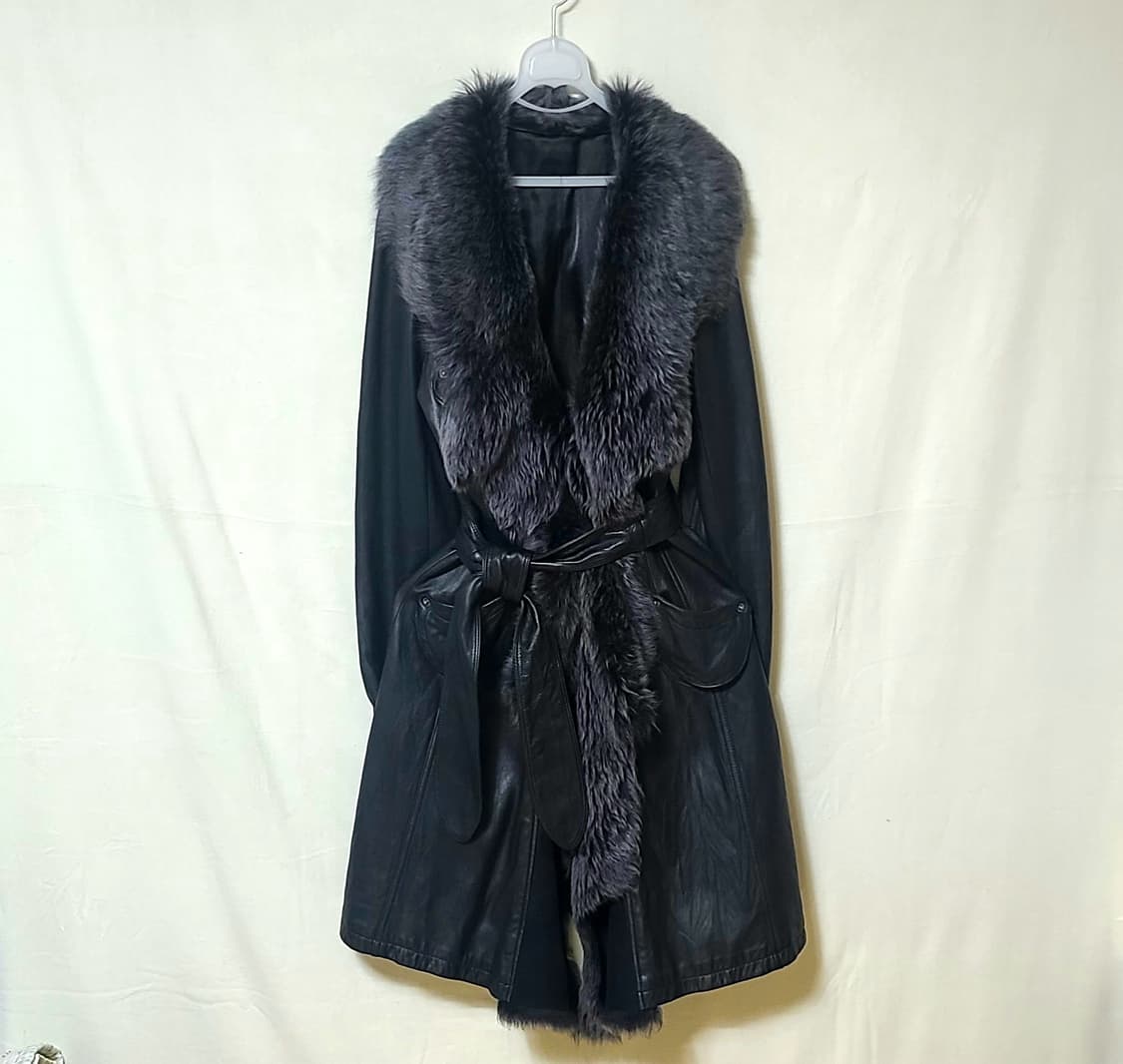 90s 슬림핏 하프 퍼코트 양가죽 44~55 상품이미지3