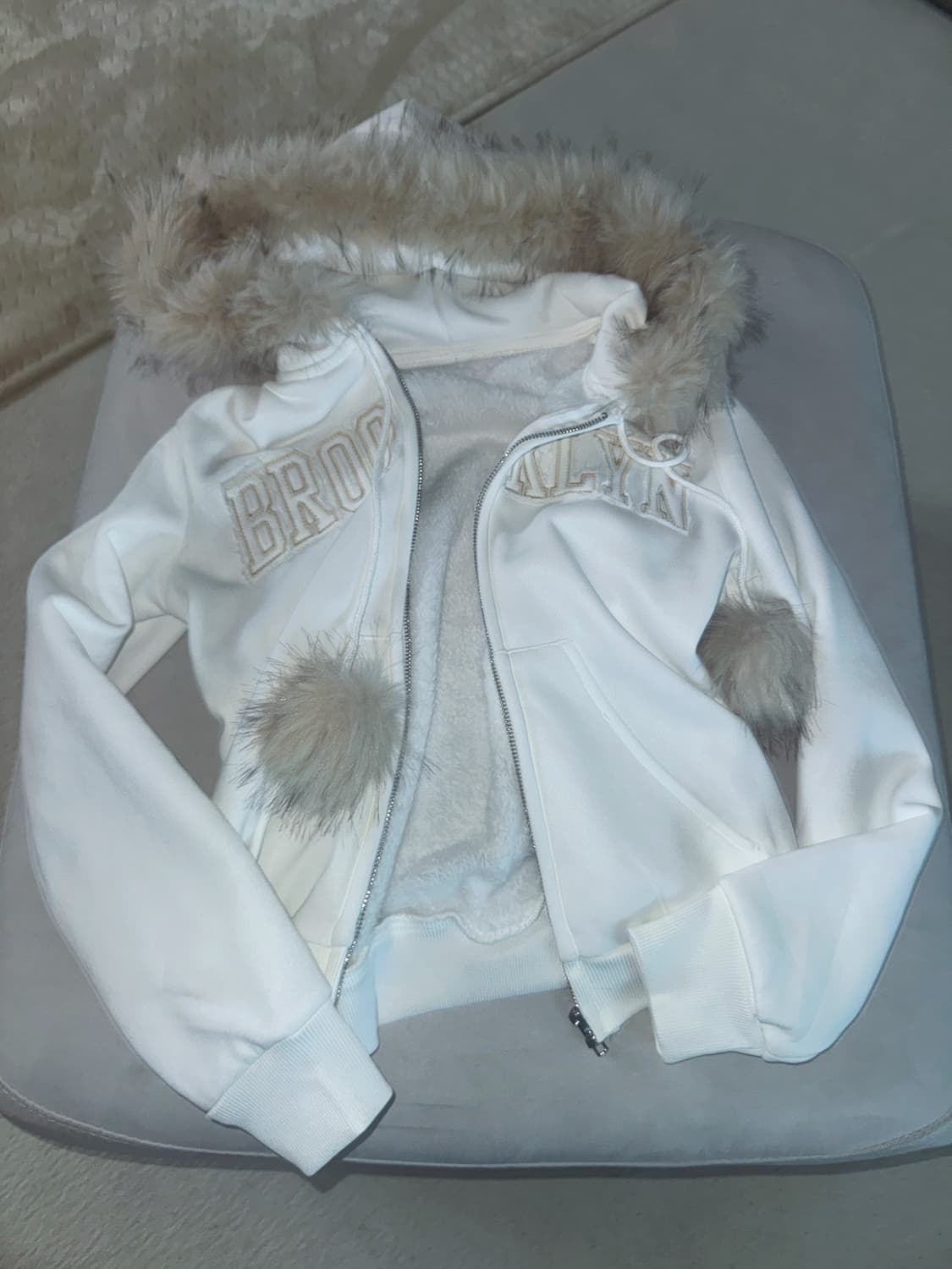 vintage❄️ 갸루 퍼 후드집업 상품이미지2